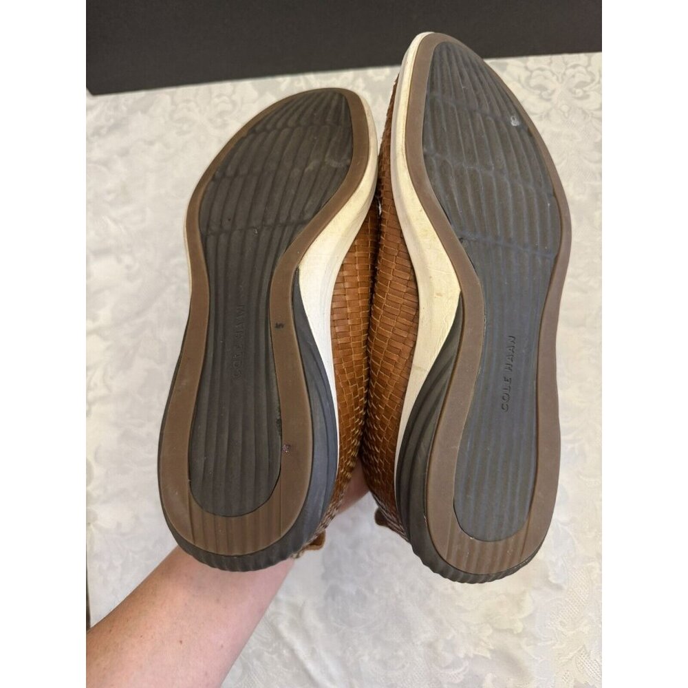 Cole Haan 9.5M Grand Evolution Woven Oxford In‎ Brown Leather Comfort Shoe - Picture 11 of 13